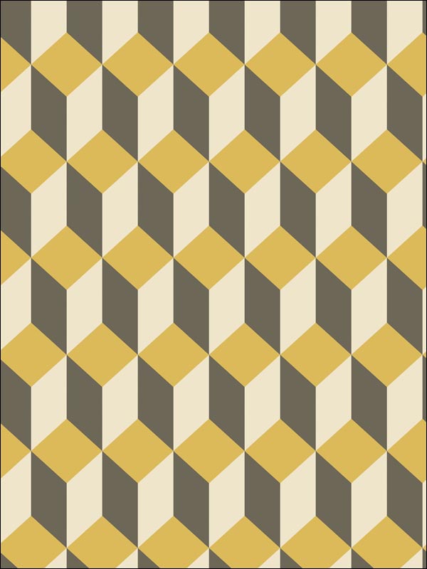 Delano Yellow and Black Wallpaper 1057032 by Cole and Son Wallpaper for sale at Wallpapers To Go