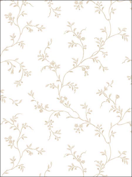 Leaf and Floral Trail Wallpaper AB27623 by Norwall Wallpaper for sale at Wallpapers To Go