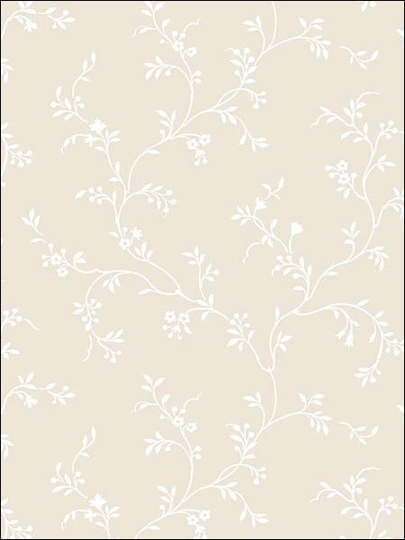 Leaf and Floral Trail Wallpaper AB27670 by Norwall Wallpaper for sale at Wallpapers To Go