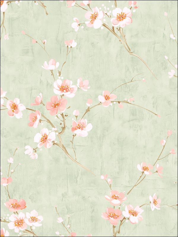 Floral Trail Wallpaper AI41604 by Seabrook Wallpaper for sale at Wallpapers To Go