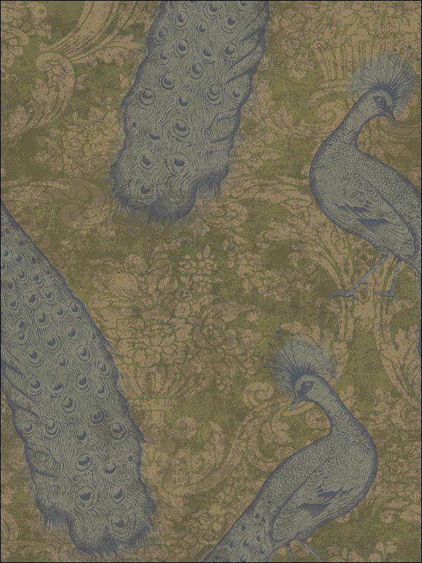 Byron Teal and Pewter Wallpaper 947037 by Cole and Son Wallpaper for sale at Wallpapers To Go
