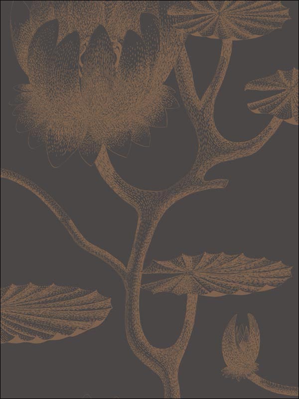 Lily Black Bronze Wallpaper 954021 by Cole and Son Wallpaper for sale at Wallpapers To Go