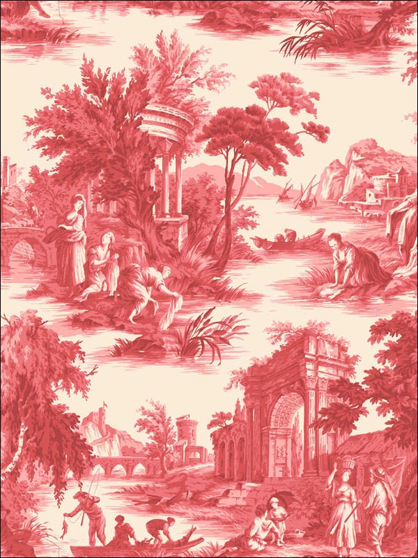 Villandry Red Wallpaper 991004 by Cole and Son Wallpaper for sale at Wallpapers To Go