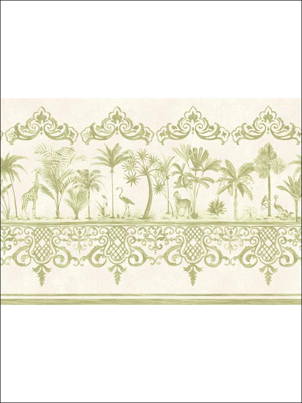 Rousseau Old Olive Border 9910045 by Cole and Son Wallpaper for sale at Wallpapers To Go