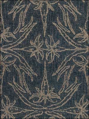 Lily Branch Midnight Upholstery Fabric GWF292650 by Groundworks Fabrics for sale at Wallpapers To Go