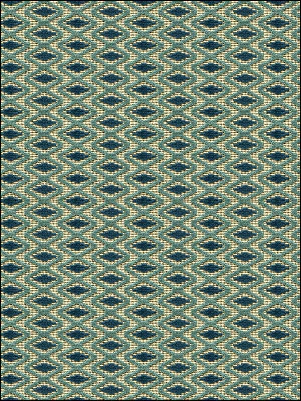 Otto Trellis Lagoon Teal Upholstery Fabric 2015119135 by Lee Jofa Fabrics for sale at Wallpapers To Go