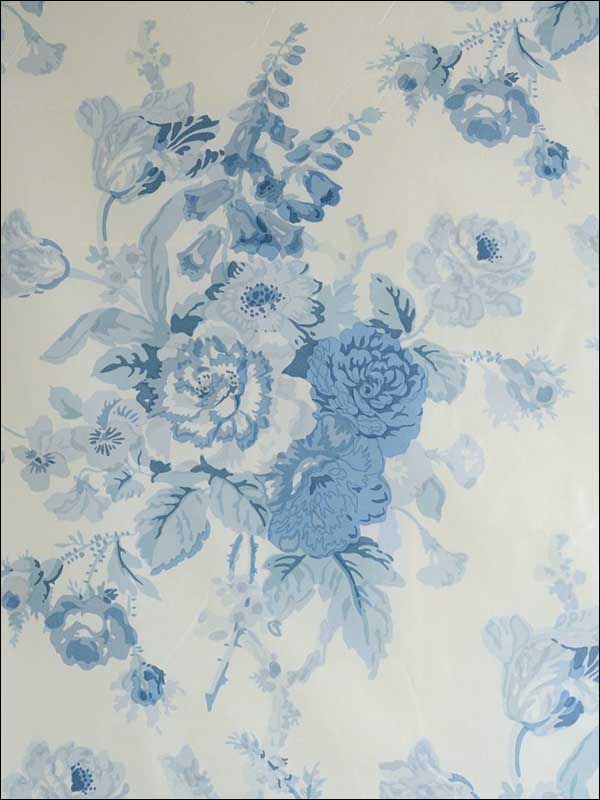 Grenville Glazed Chintz Blue Multipurpose Fabric BFC36265 by Lee Jofa Fabrics for sale at Wallpapers To Go