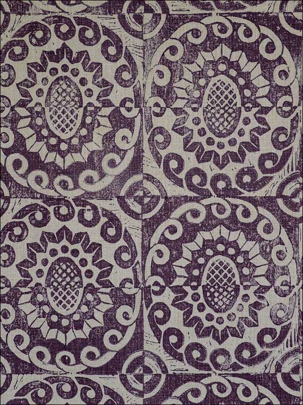 Pineapple On Rustic Aubergine Multipurpose Fabric BFC362910 by Lee Jofa Fabrics for sale at Wallpapers To Go