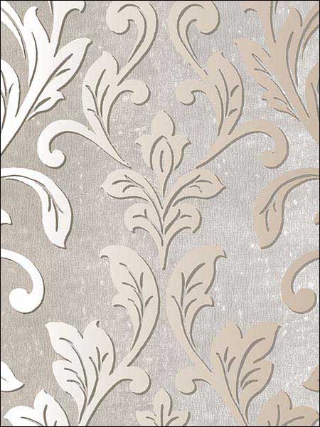 Leaf Scroll Faux Striped Wallpaper TX34844 by Norwall Wallpaper for sale at Wallpapers To Go