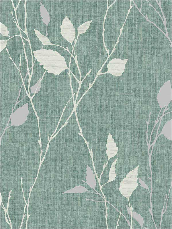 Leaf Trail Linen Look Metallics Wallpaper NA50504 by Pelican Prints Wallpaper for sale at Wallpapers To Go