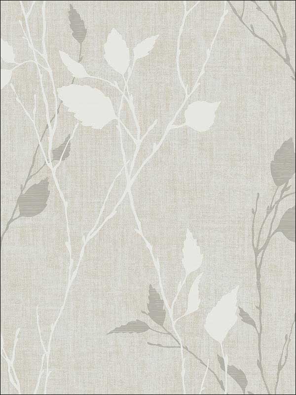 Leaf Trail Linen Look Metallics Wallpaper NA50508 by Pelican Prints Wallpaper for sale at Wallpapers To Go