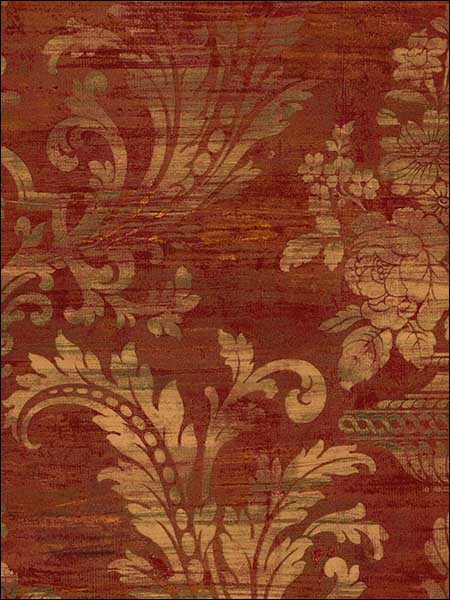 Silk Look Damask Wallpaper SM30383 by Norwall Wallpaper for sale at Wallpapers To Go