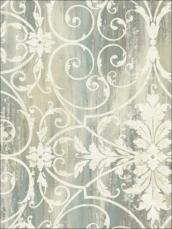 Glitter Scroll Wallpaper NV60002 by Pelican Prints Wallpaper for sale at Wallpapers To Go