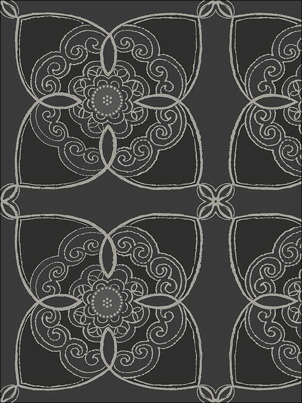 Lace Tile Wallpaper NV61500 by Pelican Prints Wallpaper for sale at Wallpapers To Go