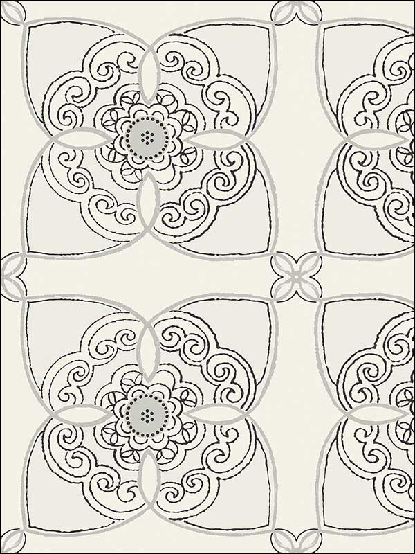 Lace Tile Wallpaper NV61510 by Pelican Prints Wallpaper for sale at Wallpapers To Go
