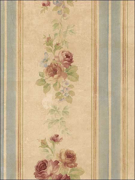 Striped Roses Wallpaper CN26573 by Norwall Wallpaper for sale at Wallpapers To Go