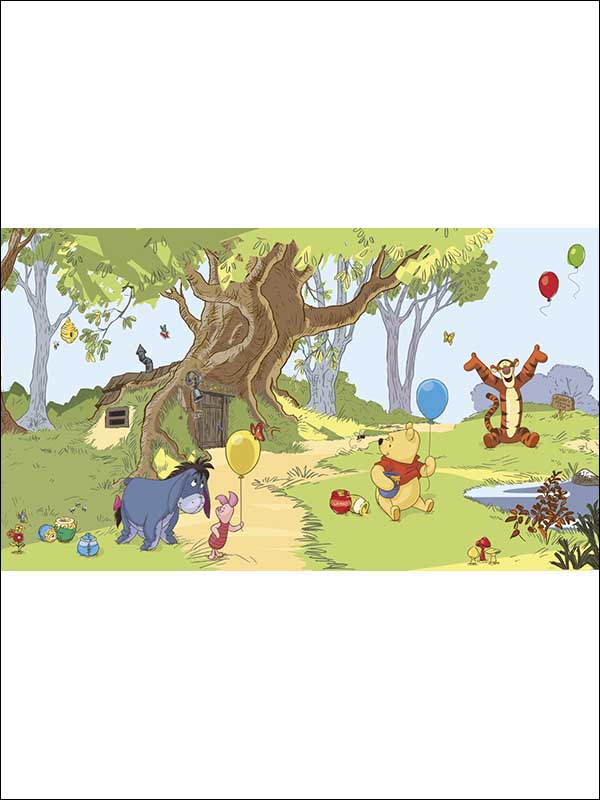 Pooh and Friends 7 Panel Mural JL1220M by York Wallpaper for sale at Wallpapers To Go