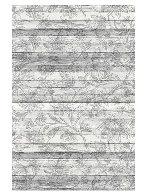 Woodlands Light Grey Floral Board 4 Panel Mural 356211 by Kennenth James Wallpaper for sale at Wallpapers To Go