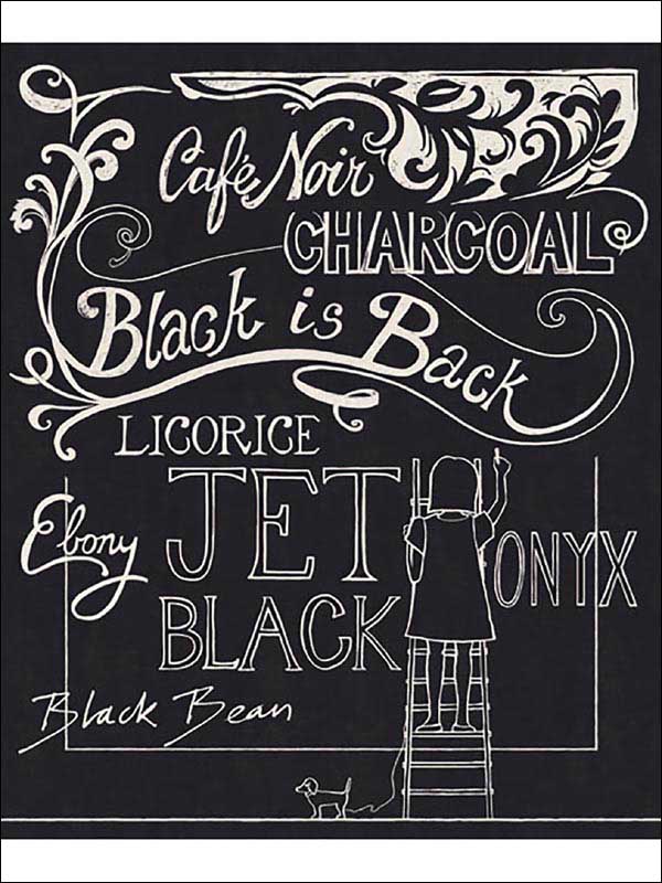 Chalky Black Chalkboard 5 Panel Mural 356217 by Kennenth James Wallpaper for sale at Wallpapers To Go