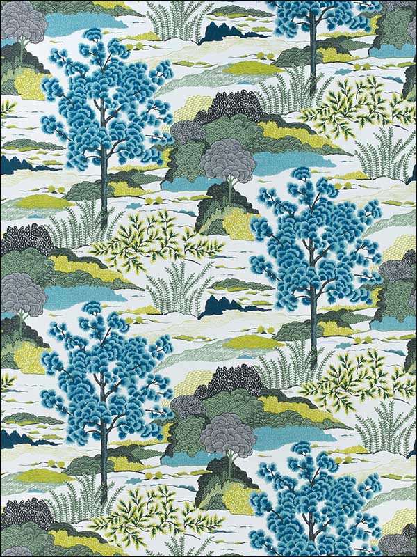 Daintree Bluemoon Fabric F985040 by Thibaut Fabrics for sale at Wallpapers To Go