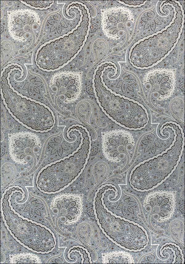 Sherrill Paisley Grey Fabric F985077 by Thibaut Fabrics for sale at Wallpapers To Go