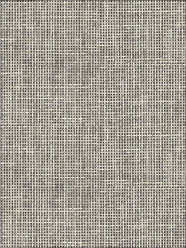 Woven Summer Charcoal Grid Wallpaper PS41300 by Kenneth James Wallpaper for sale at Wallpapers To Go