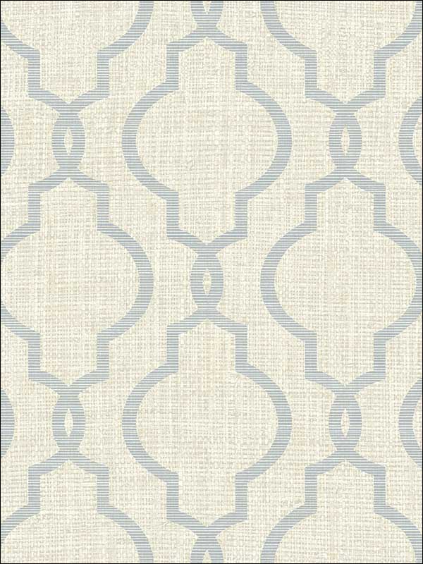 Geometric Jute Grey Quatrefoil Wallpaper PS41702 by Kenneth James Wallpaper for sale at Wallpapers To Go