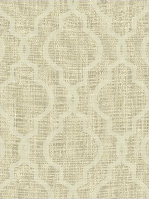 Geometric Jute Gold Quatrefoil Wallpaper PS41704 by Kenneth James Wallpaper for sale at Wallpapers To Go