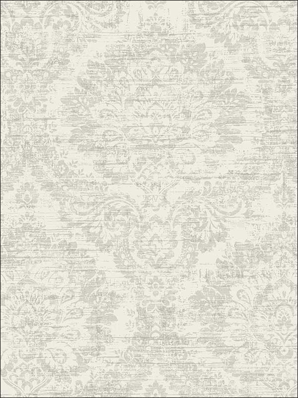Kauai White Damask Wallpaper PS41900 by Kenneth James Wallpaper for sale at Wallpapers To Go