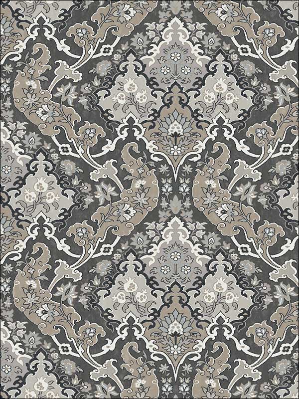 Pushkin Charcoal Wallpaper 1088043 by Cole and Son Wallpaper for sale at Wallpapers To Go