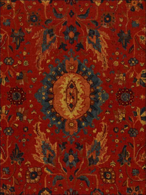 Jahanara Carpet Turkish Red Fabric 172790 by Schumacher Fabrics for sale at Wallpapers To Go