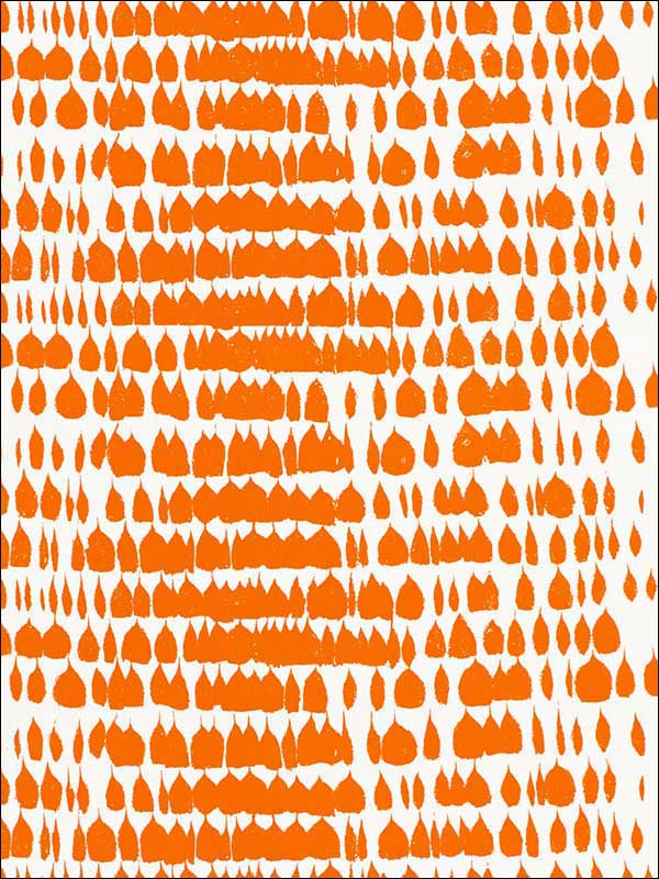 Queen Of Spain Carrot Fabric 175202 by Schumacher Fabrics for sale at Wallpapers To Go