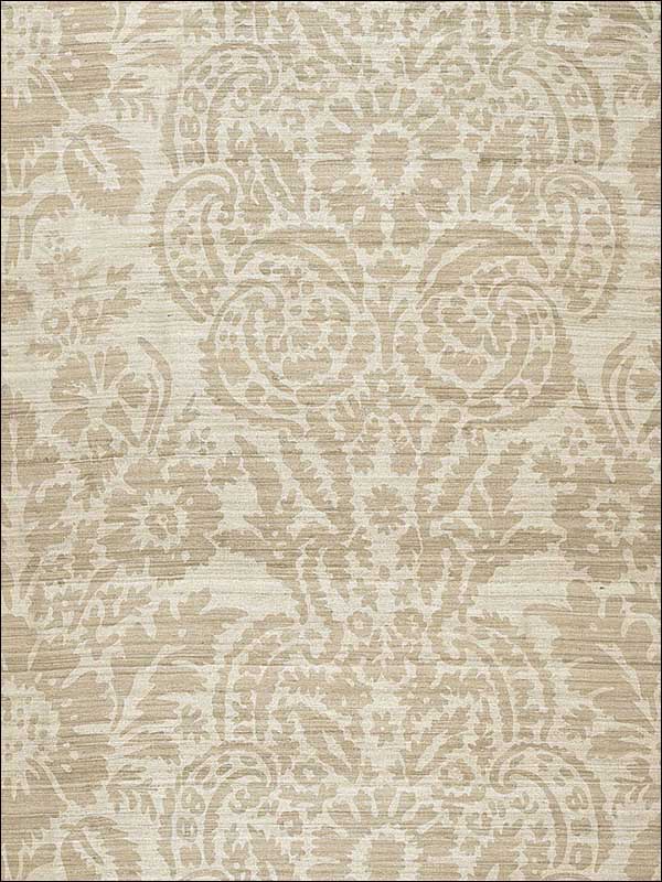 Malay Damask Print Putty Fabric 174610 by Schumacher Fabrics for sale at Wallpapers To Go