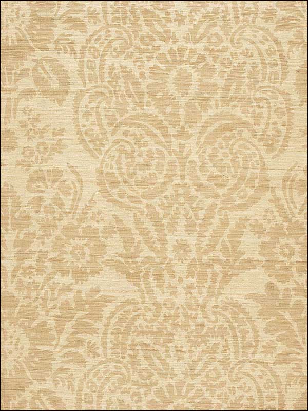 Malay Damask Print Candlelight Fabric 174611 by Schumacher Fabrics for sale at Wallpapers To Go