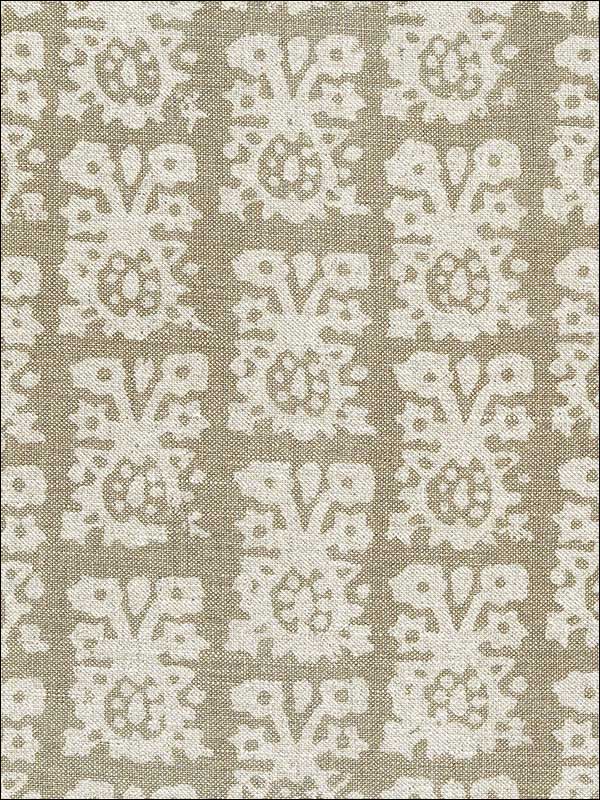 Jakarta Linen Print Greige Fabric 174631 by Schumacher Fabrics for sale at Wallpapers To Go