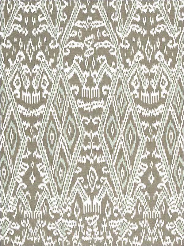 Maya Ikat Print Greige Fabric 174751 by Schumacher Fabrics for sale at Wallpapers To Go