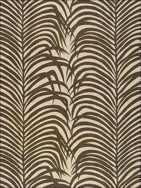 Zebra Palm Jute Print Java Fabric 174970 by Schumacher Fabrics for sale at Wallpapers To Go