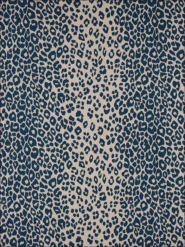 Iconic Leopard Ink Natural Fabric 175724 by Schumacher Fabrics for sale at Wallpapers To Go
