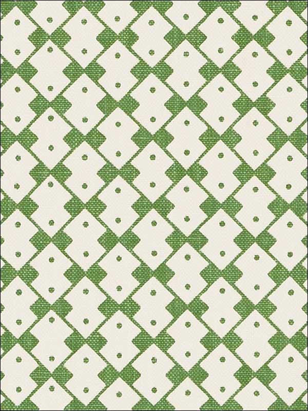 Domino Print Chelsea Green Fabric 176293 by Schumacher Fabrics for sale at Wallpapers To Go