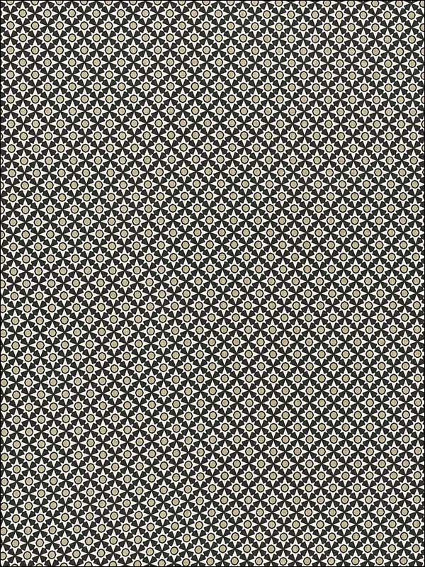 Serendipity Black And Taupe Fabric 176421 by Schumacher Fabrics for sale at Wallpapers To Go