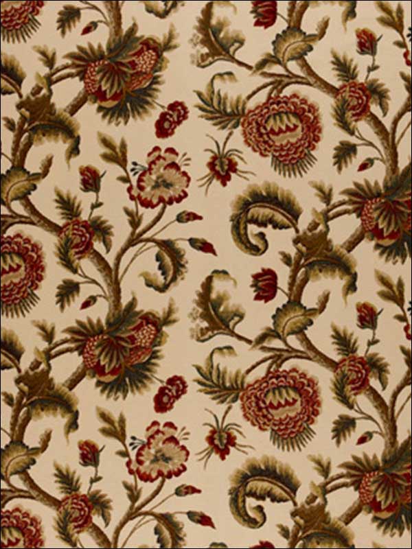 Jacobean Printed Crewel Burnish Sage Fabric 2639312 by Schumacher Fabrics for sale at Wallpapers To Go