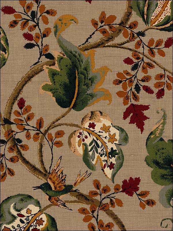 Fox Hollow Multi On Flannel Fabric 2639641 by Schumacher Fabrics for sale at Wallpapers To Go