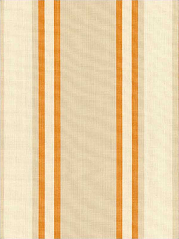 Seneca Cotton Stripe Beige Pumpkin Fabric 62985 by Schumacher Fabrics for sale at Wallpapers To Go