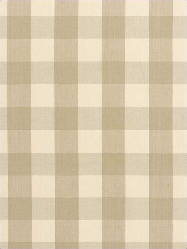 Camden Cotton Check Beige Fabric 63031 by Schumacher Fabrics for sale at Wallpapers To Go