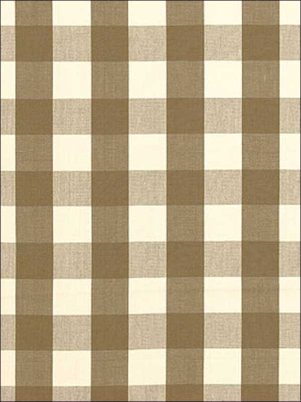 Camden Cotton Check Mocha Fabric 63040 by Schumacher Fabrics for sale at Wallpapers To Go