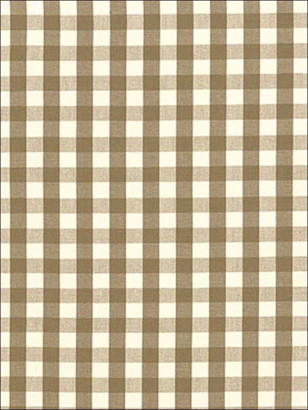 Elton Cotton Check Mocha Fabric 63060 by Schumacher Fabrics for sale at Wallpapers To Go