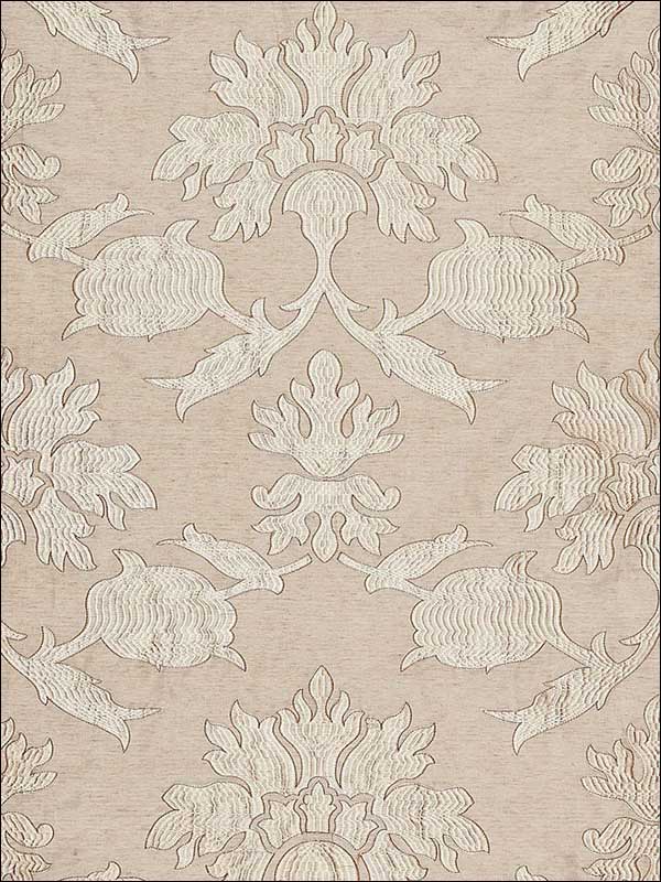 Roussillon Embroidery Greige Fabric 65290 by Schumacher Fabrics for sale at Wallpapers To Go