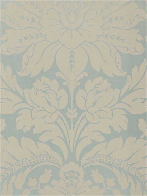 Anvers Damask Azure Fabric 66561 by Schumacher Fabrics for sale at Wallpapers To Go