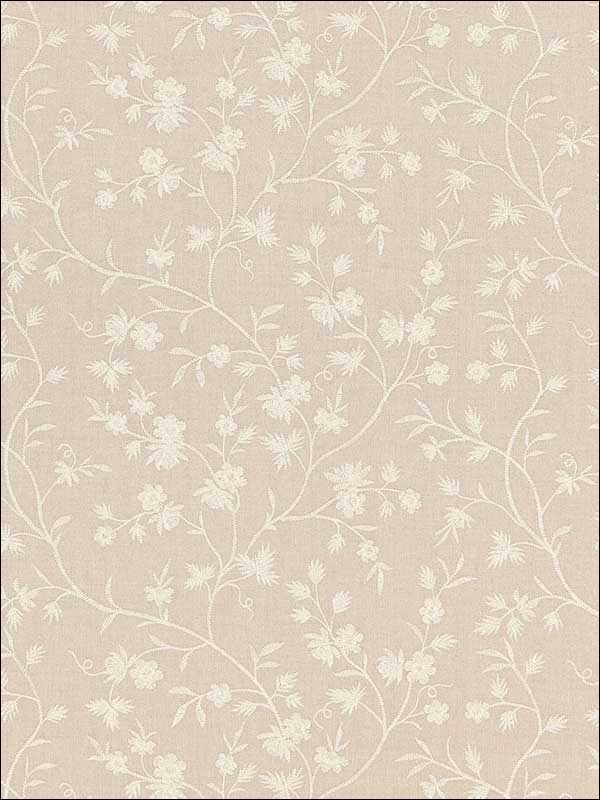 Wildflower Embroidery Linen Fabric 67190 by Schumacher Fabrics for sale at Wallpapers To Go