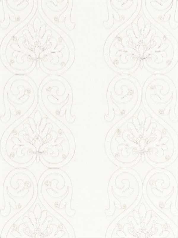 Medici Embroidery Blanc Fabric 67640 by Schumacher Fabrics for sale at Wallpapers To Go
